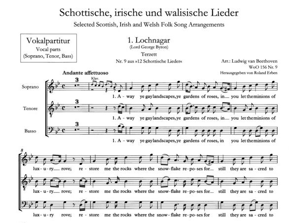 Schottische, Irische und Walisische Lieder, Op.108 (Vocal parts only)