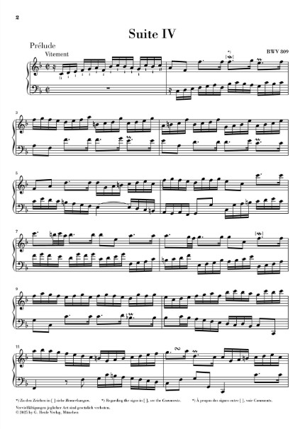 English Suite no.4 in F Major, BWV.809