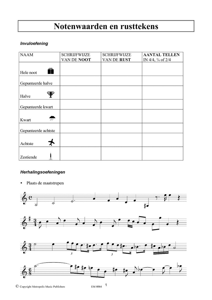 Algemene Muzikale Gehoorvorming voor AMV - L3 (Leerling)