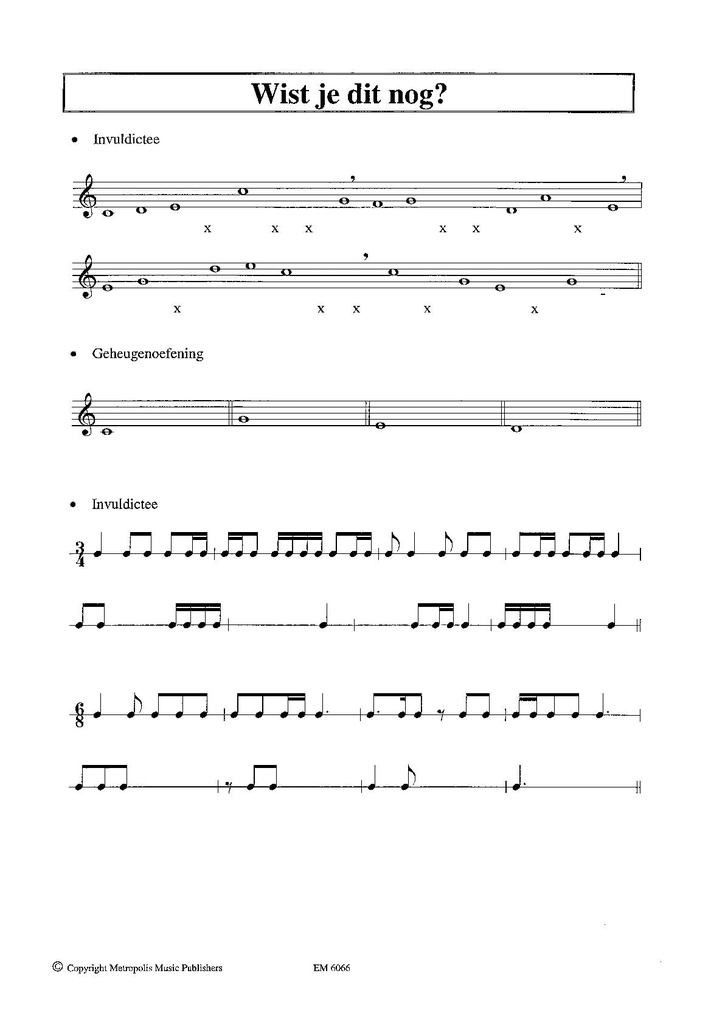 Algemene Muzikale Gehoorvorming voor AMV - L4 (Leerling)