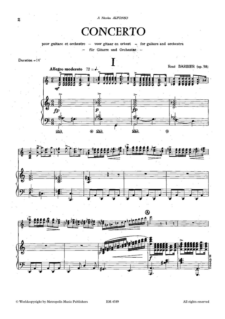 Concerto voor Gitaar en Orkest, Op.98