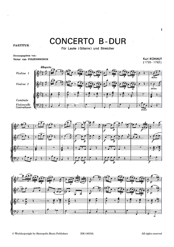 Concerto B-Dur (Partituur)