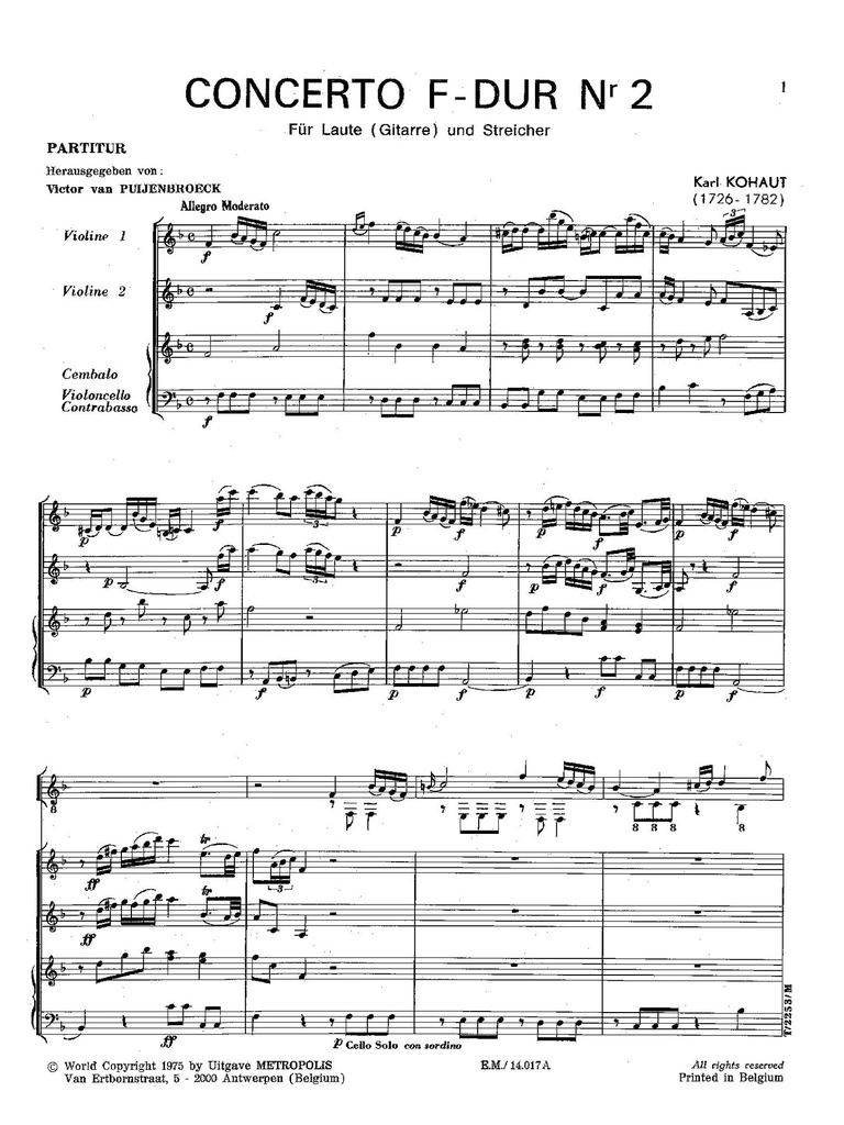 Concerto F-Dur - Nr.2 (Partituur)