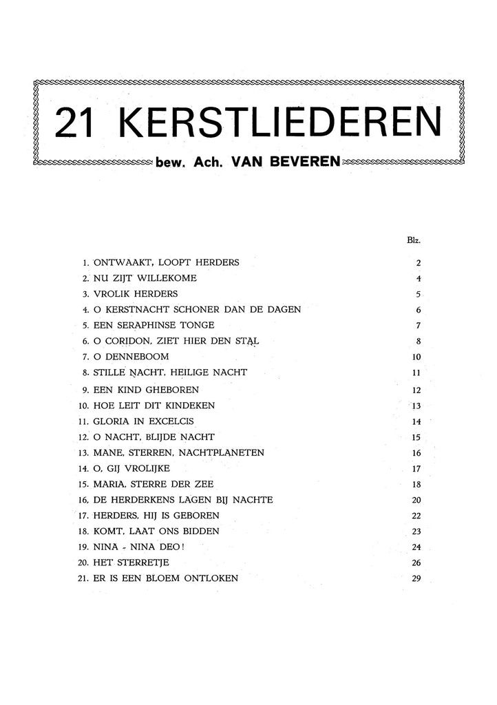 21 Kerstliederen