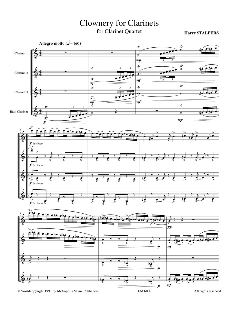 Clownery for Clarinets