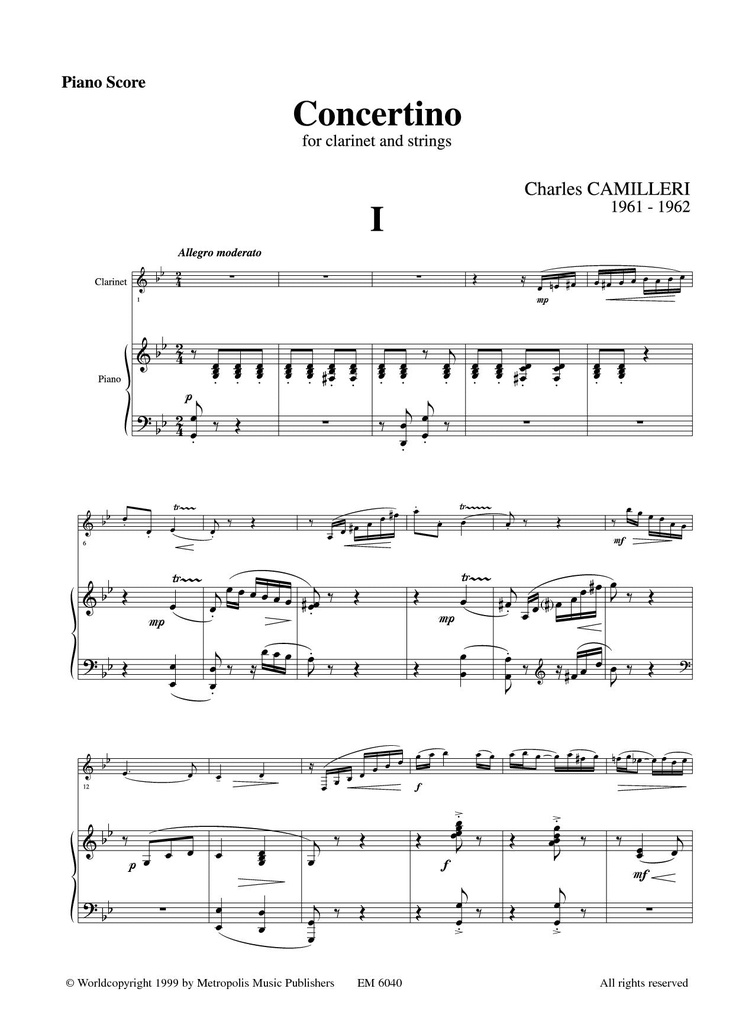 Concertino for Clarinet