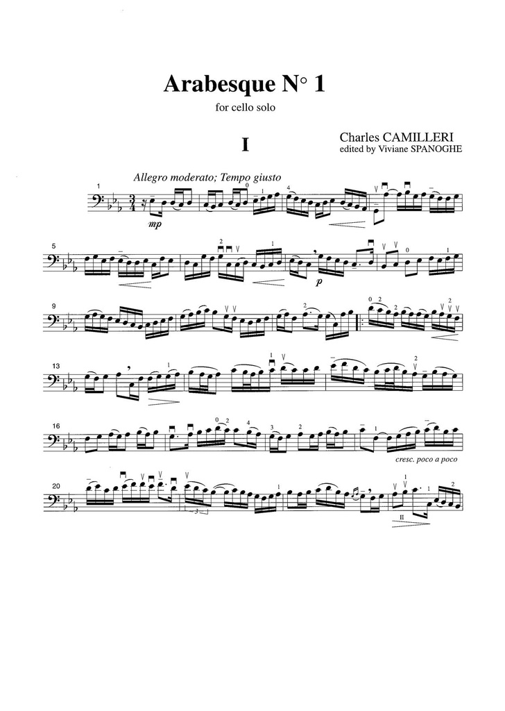 6 Arabesques for Cello Solo