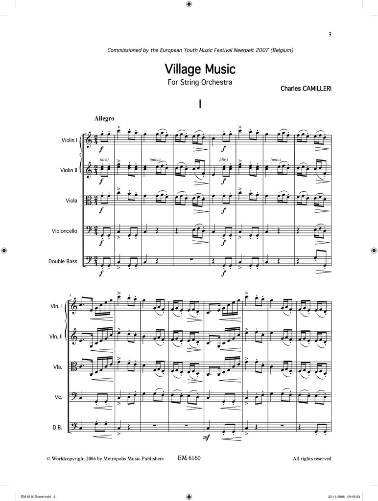Village Music (Score)