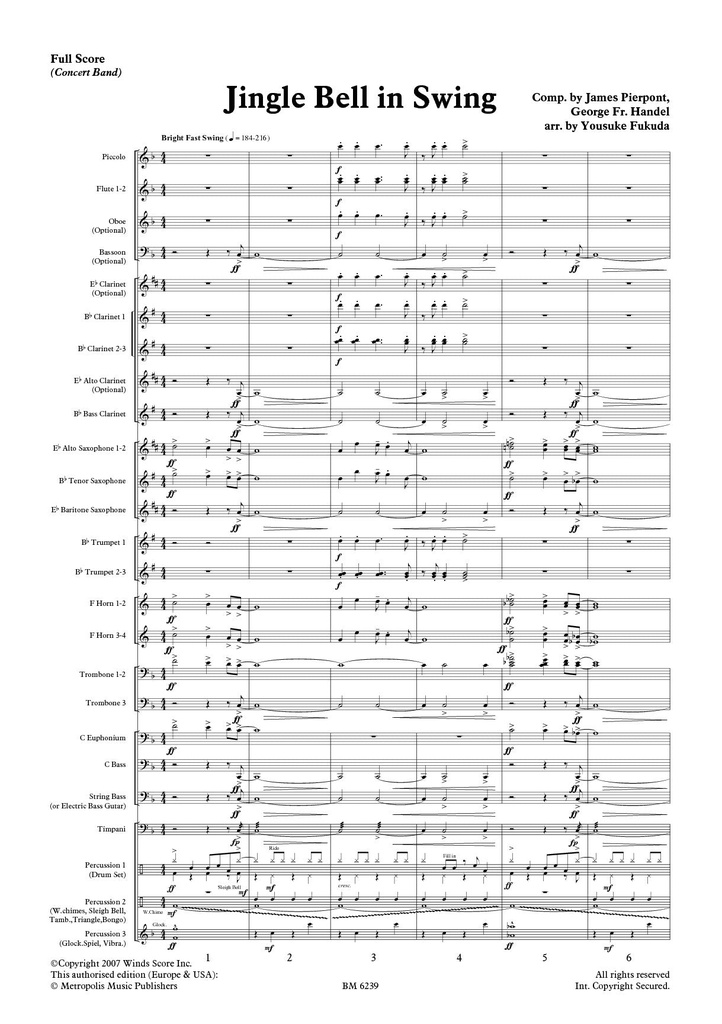 Jingle Bells In Swing (Score & parts)