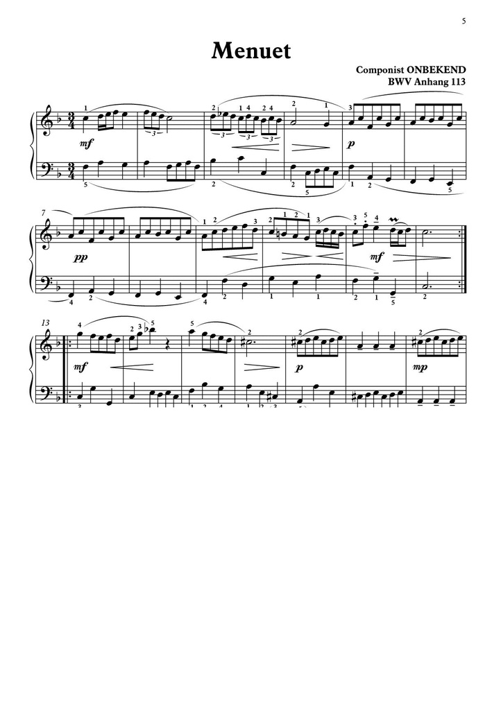 Notenbüchlein für Anna Magdalena Bach (English)