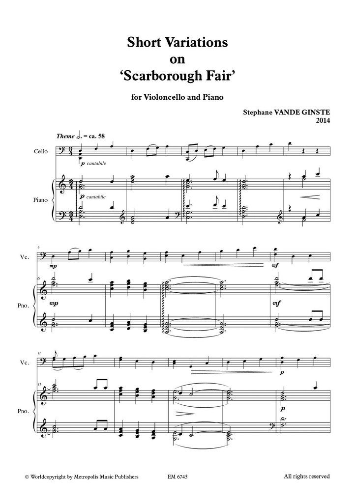 Short Variations on Scarborough Fair
