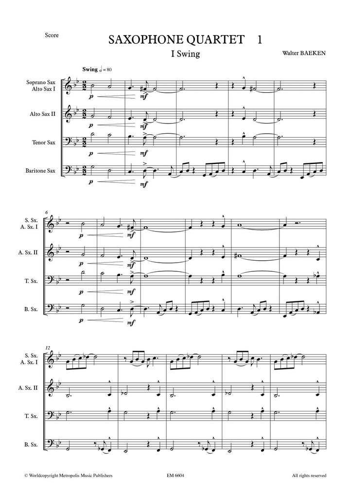 Saxophone Quartet 1
