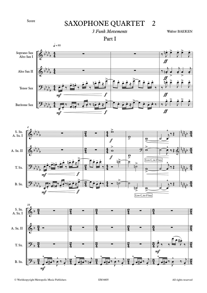 Saxophone Quartet 2