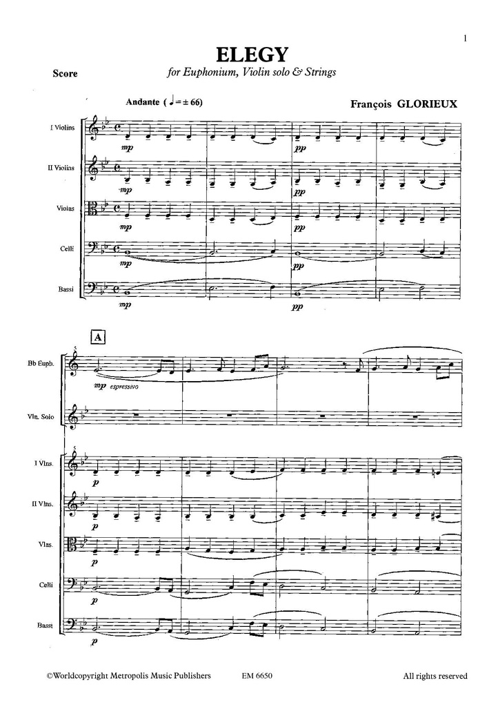 Elegy  (Score & parts)