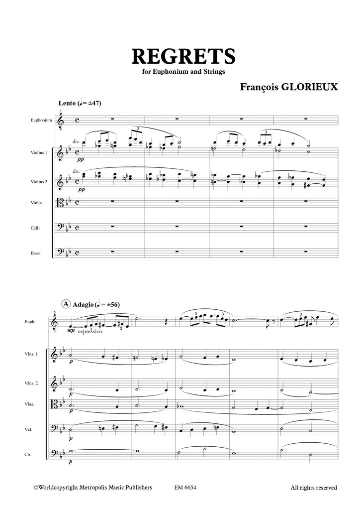 Regrets (Score & parts)