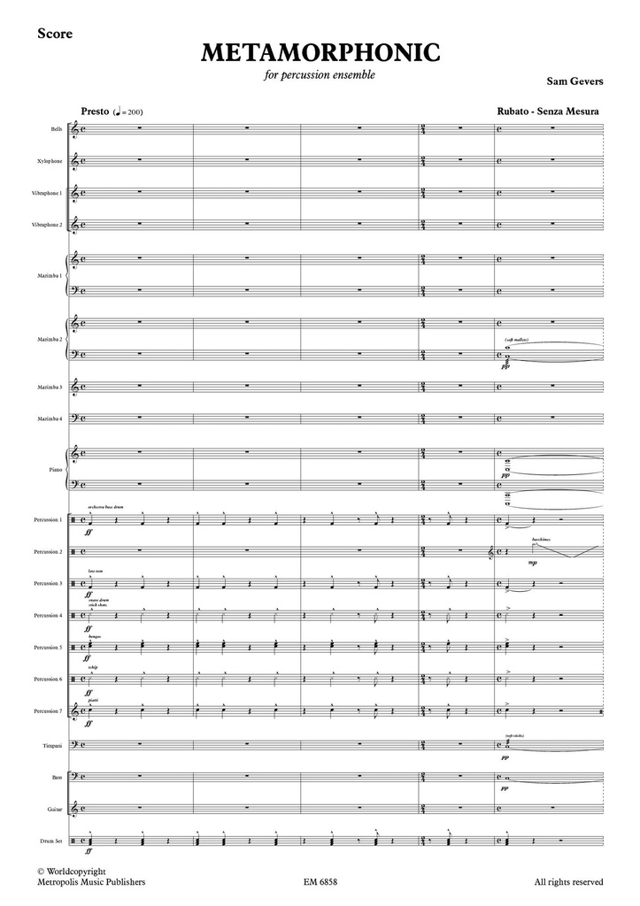 Metamorphonic (Score & parts)