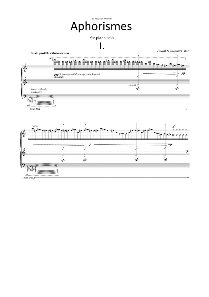 Aphorismes I - VIII