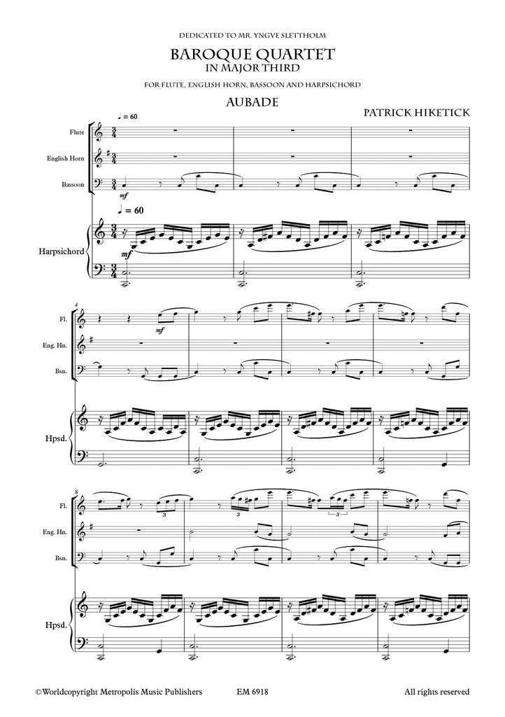 Baroque Quartet in Major Third
