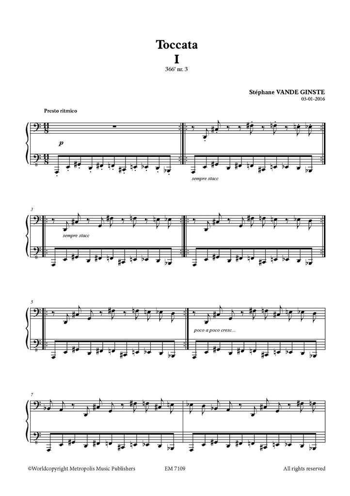 Complete 366' - Book 6 : 3 Toccata's