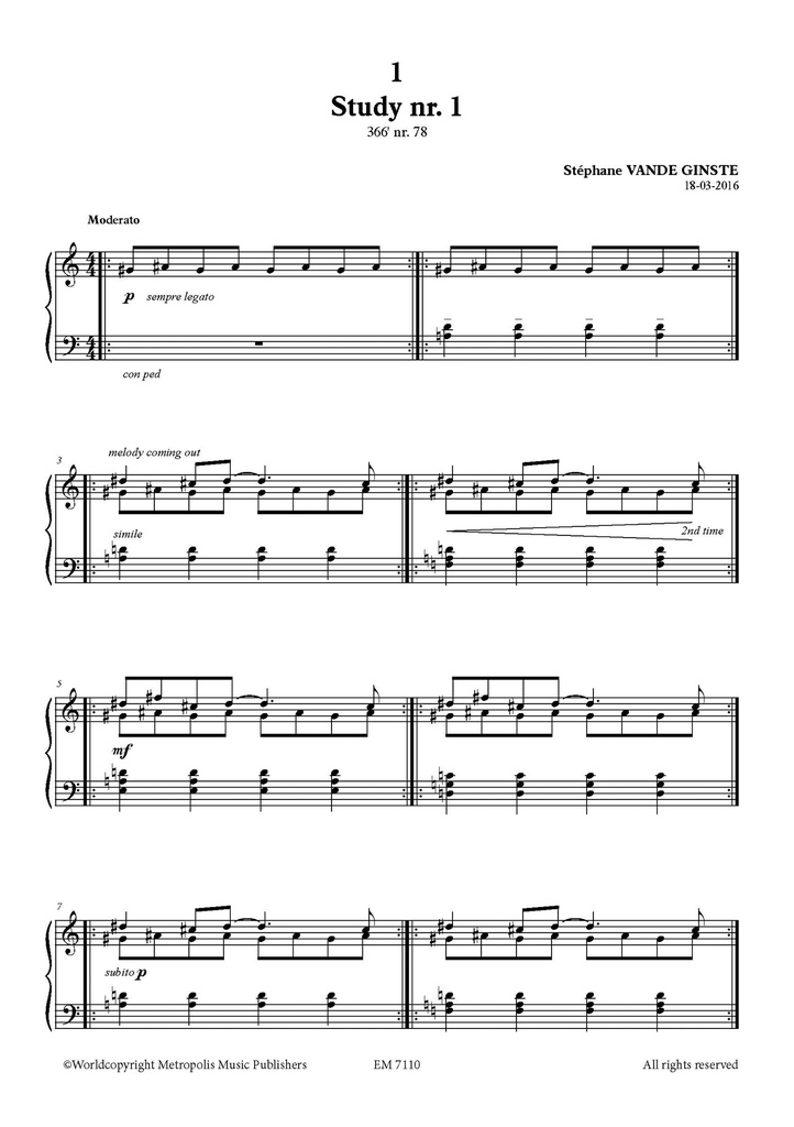 Complete 366' - Book 7 : 9 Minimal Pieces