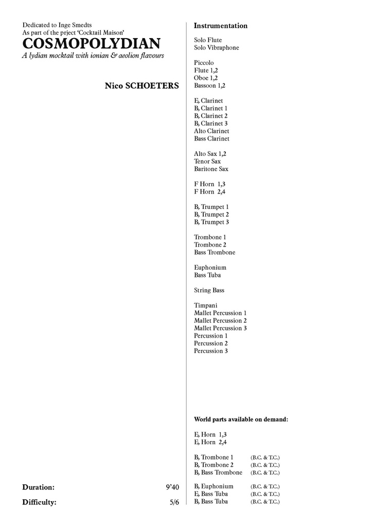 Cosmopolydian (Score & parts)
