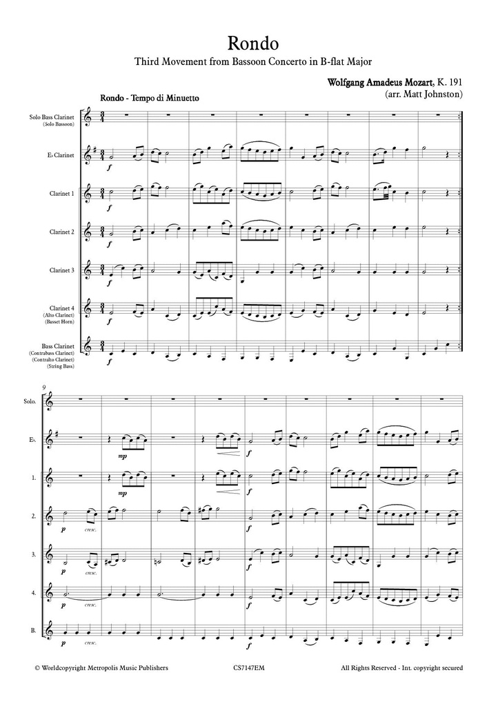 Rondo - Third Movement from Bassoon Concerto