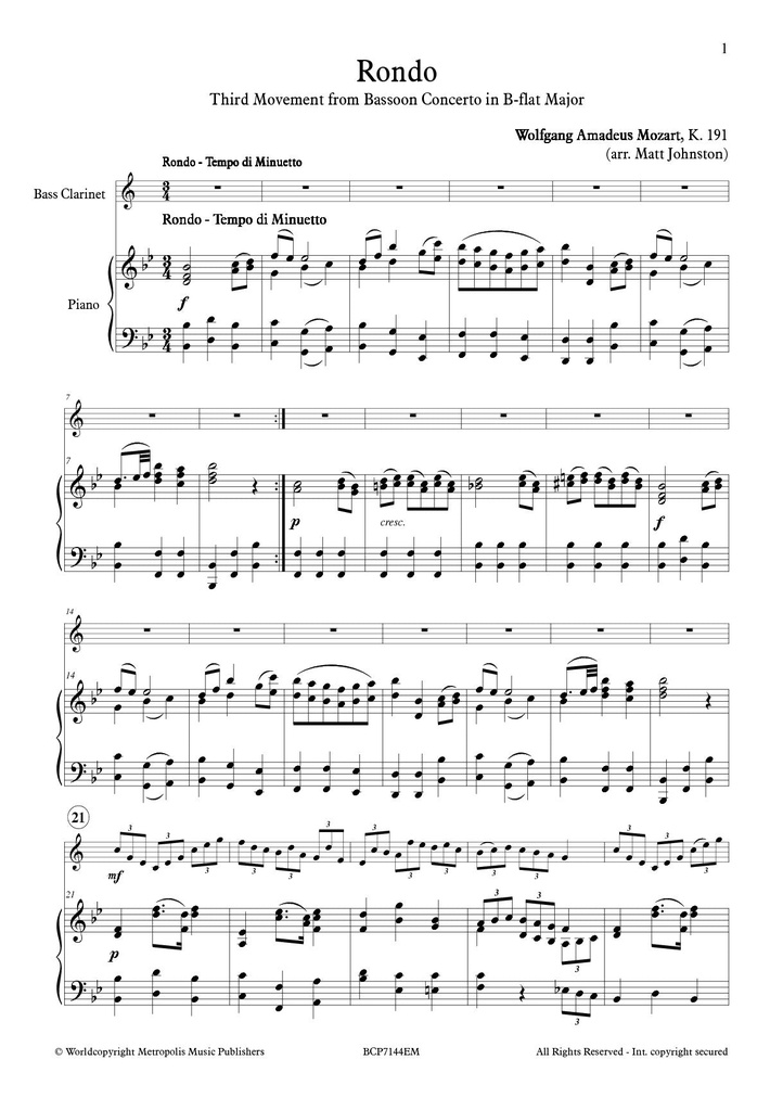 Rondo - Third Movement from Bassoon Concerto
