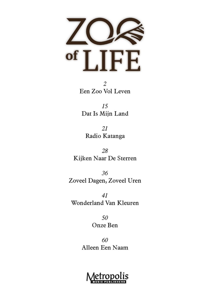 Zoo of Life - Songbook