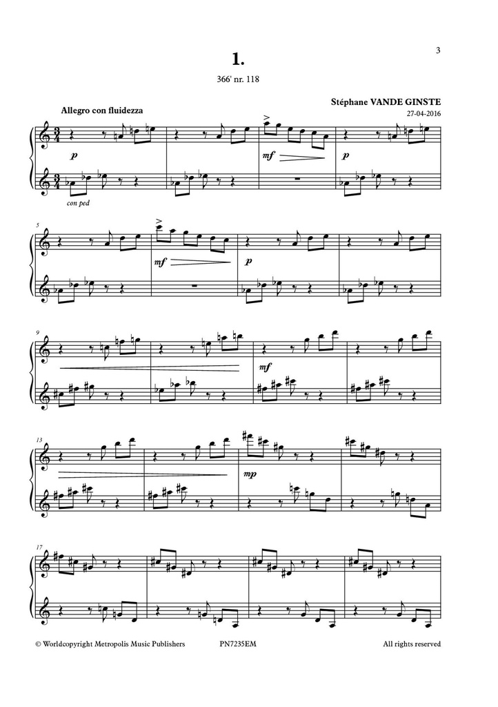 Complete 366' - Book 22 : 4 Etudes pour l'Unison