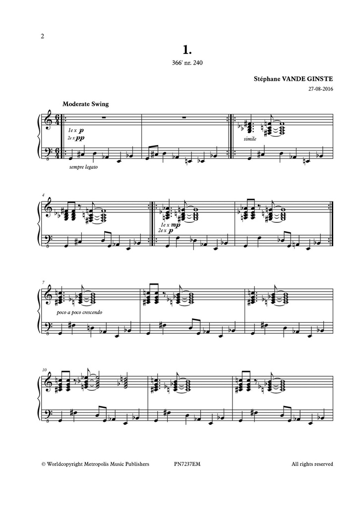 Complete 366' - Book 23 : 3 Studies on Walking Bass