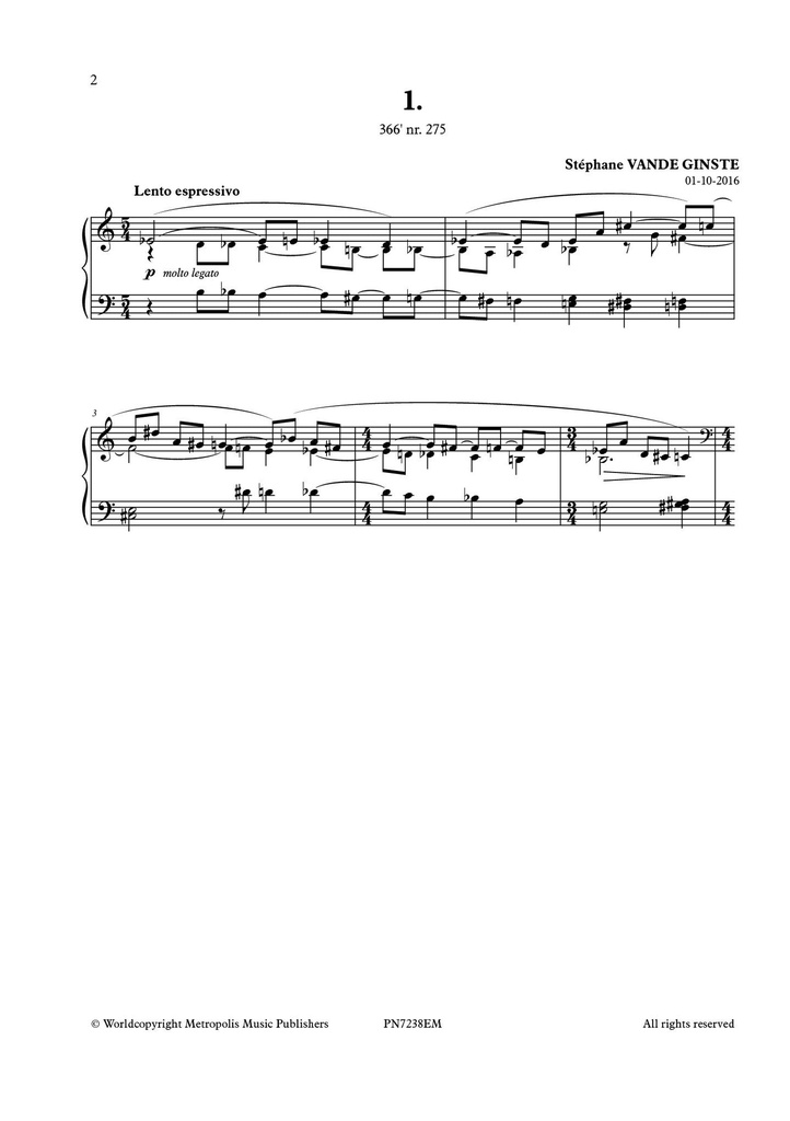 Complete 366' - Book 24 : 3 Petites Etudes Polyphoniques