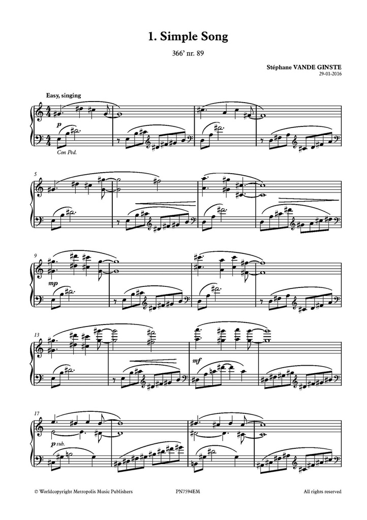 Complete 366' - Book 52 : 10 Pieces for Piano Solo