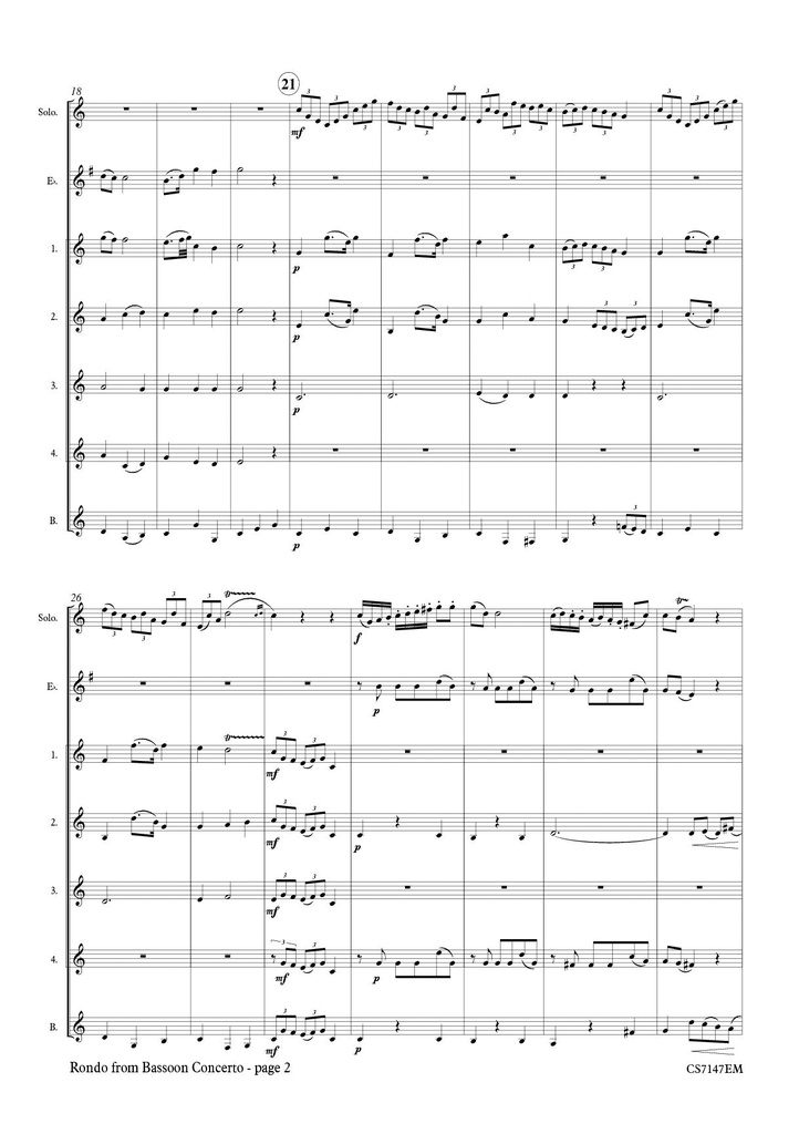 Rondo - Third Movement from Bassoon Concerto