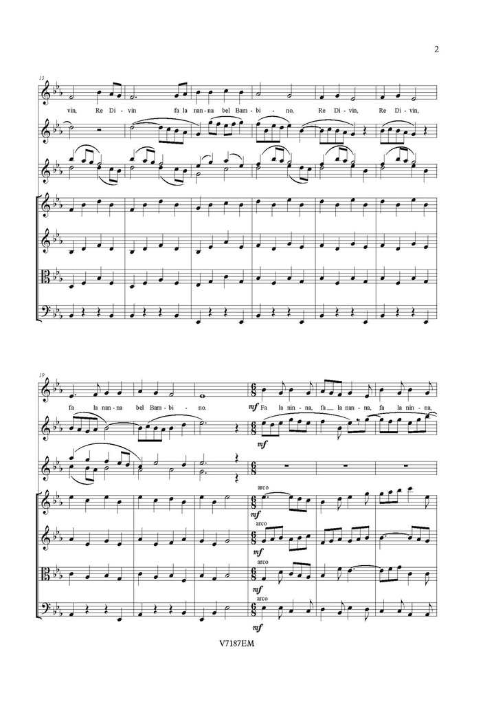 Dormi Dormi (Choir set of 10 copies + ensemble parts)