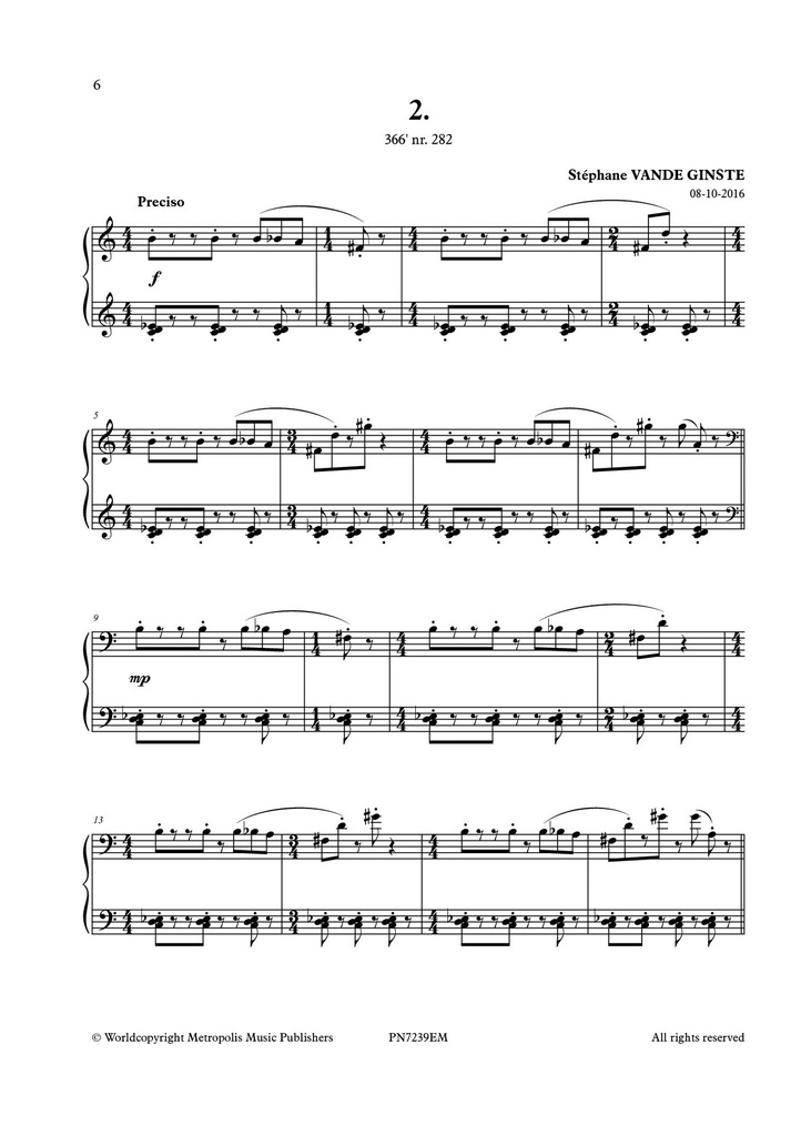 Complete 366' - Book 25 : 10 Etudes Rythmiques