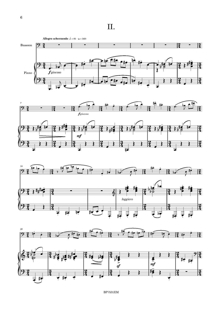 Sonata for Bassoon and Piano