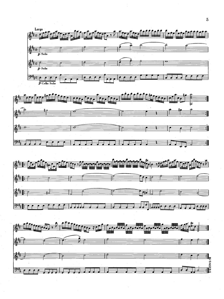 Concerto in D (Partituur)