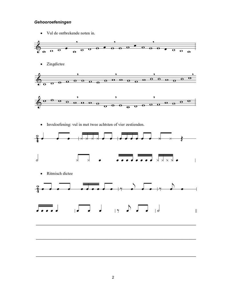 Algemene Muzikale Gehoorvorming voor AMV - L2 (Leraar)