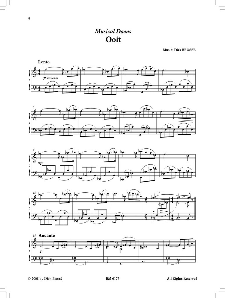 Daens - Piano Selections