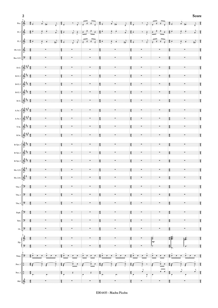Postcard from Machu Picchu (Concert band score & parts)