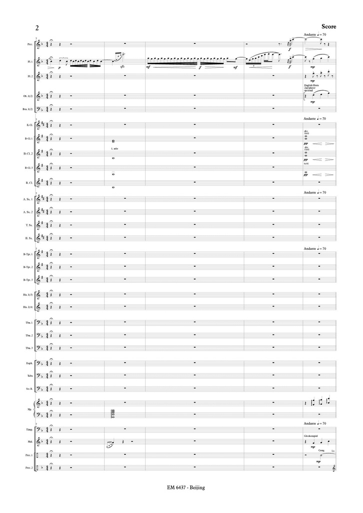Postcard form Beijing (Score & parts)