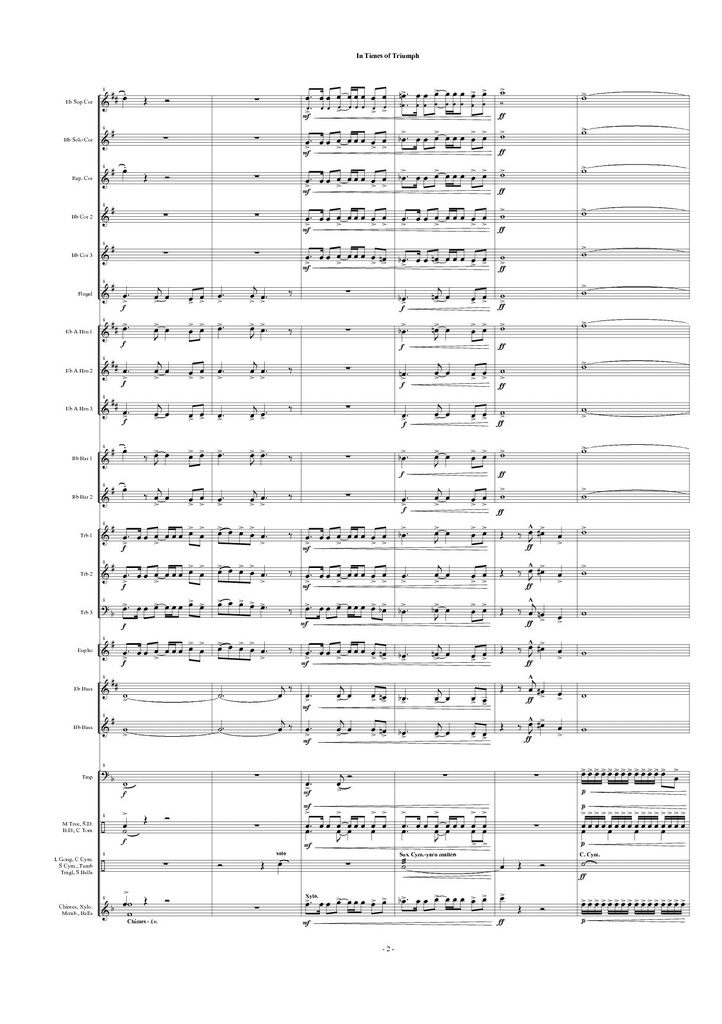 In Times of Triumph (Score & parts)