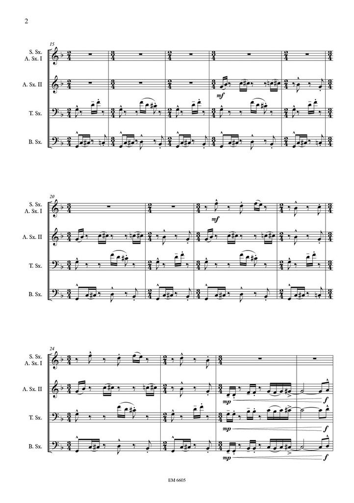 Saxophone Quartet 2