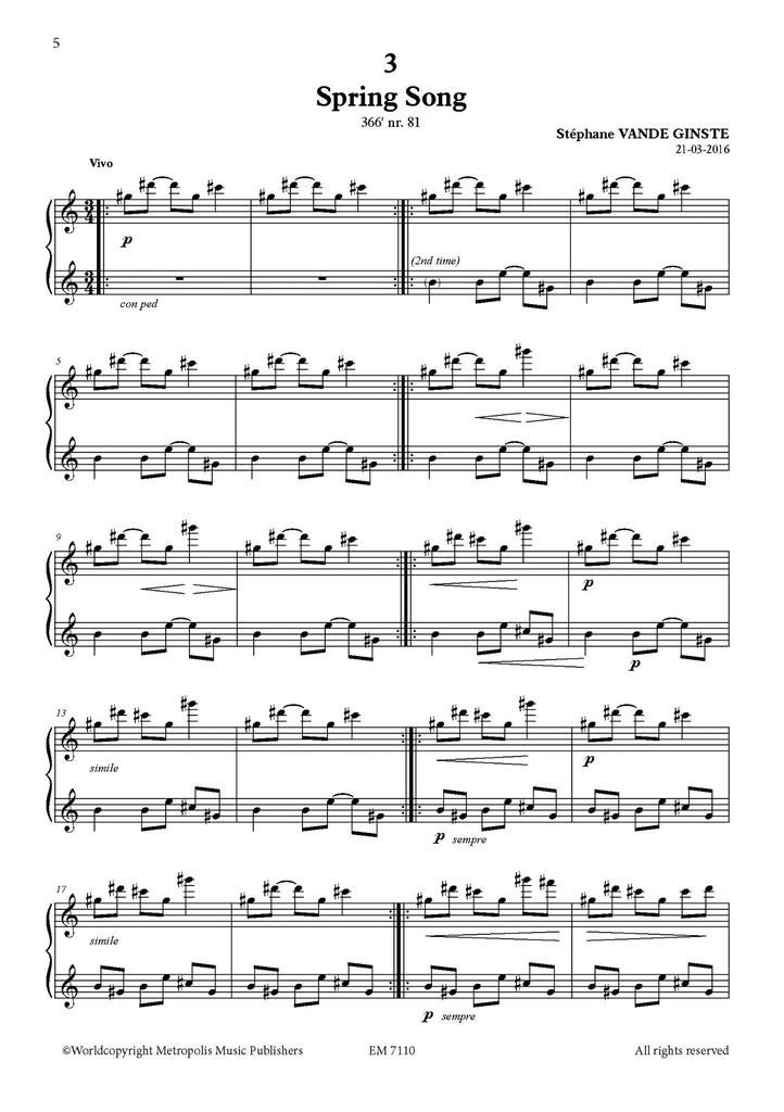 Complete 366' - Book 7 : 9 Minimal Pieces