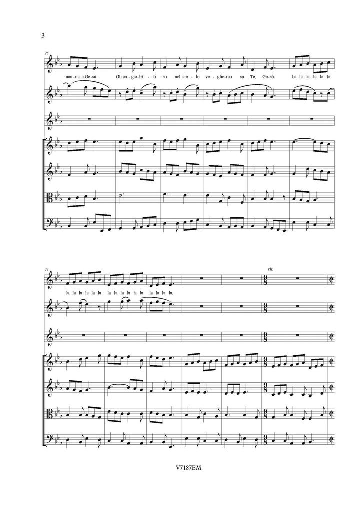 Dormi Dormi (Choir set of 10 copies + ensemble parts)