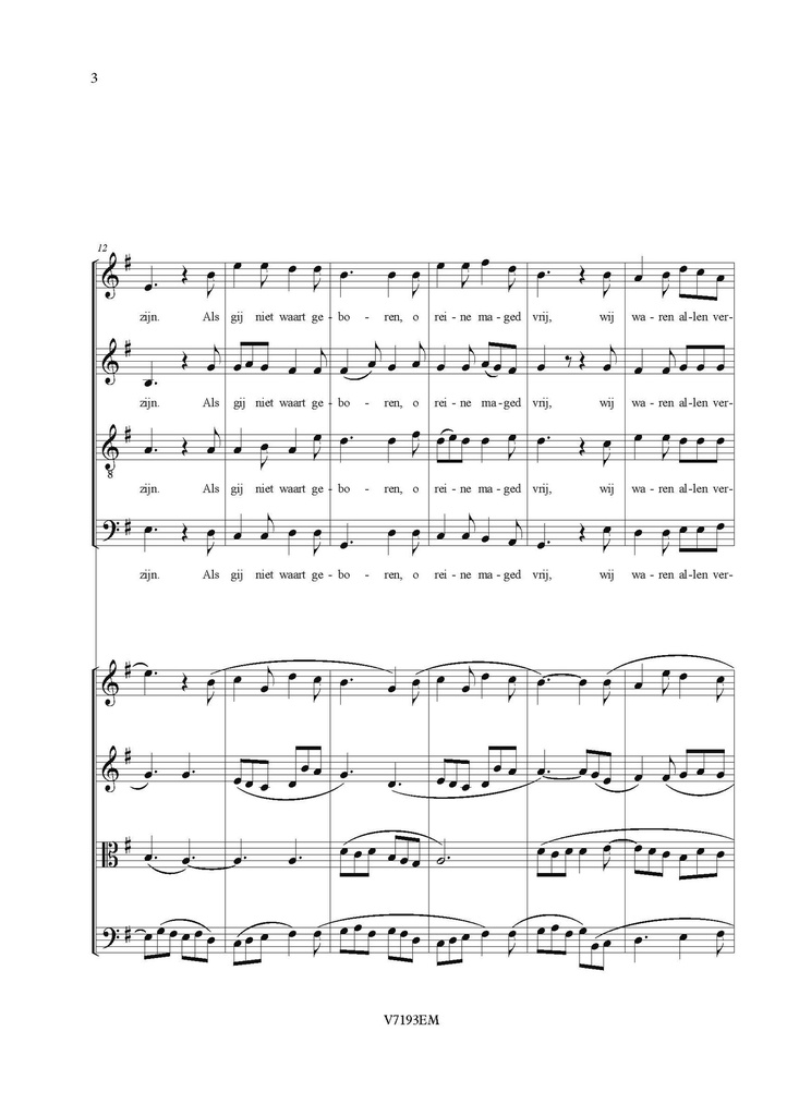 God Groet U Zuivere Bloeme (Choir set of 10 copies + ensemble parts)