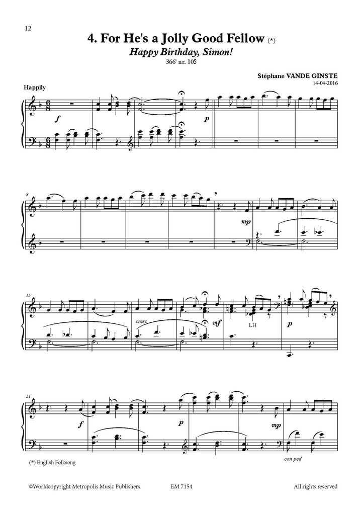 Complete 366' - Book 12 : 9 Birthday Songs