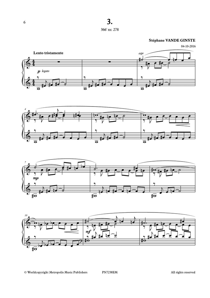 Complete 366' - Book 24 : 3 Petites Etudes Polyphoniques