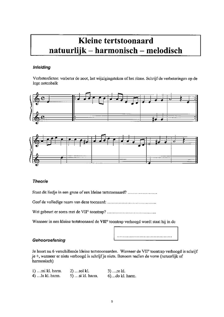 Algemene Muzikale Gehoorvorming voor AMV - L3 (Leraar)