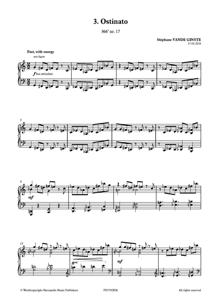 Complete 366' - Book 49 : 5 Ostinati